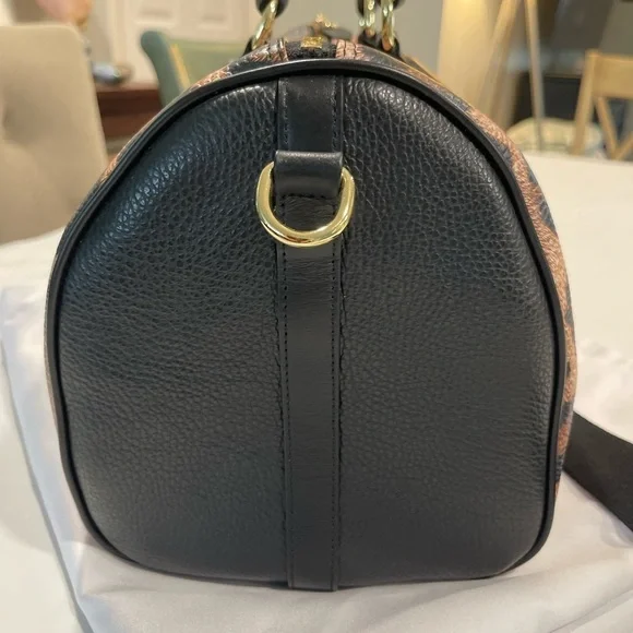 Pepper Paisley | NEW | 100% Nappa Leather Carry All Bag | Leopard Print - Picture 5 of 11